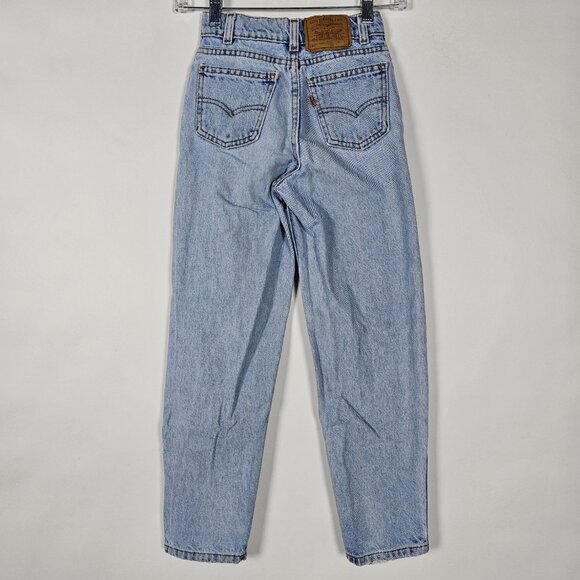 Vintage 90s Levis 550 Tapered Relaxed Fit Slim Womens Size 10 Blue Denim Jeans - Picture 2 of 13